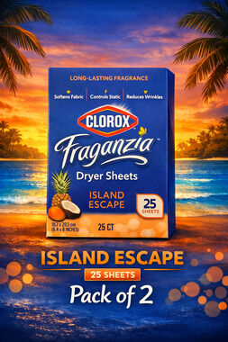 Clorox Fraganzia Dryer Sheets Island Escape (2 Pack, 50 Sheets Total